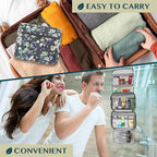 PAVILIA Hanging Toiletry Bag Women Men, Foldable Cosmetic Organizer Travel Bag - Image 7