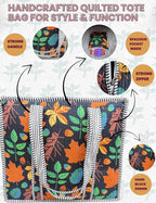 Cotton Quilted Tote Bag for Women – Large Beach & Travel Tote - Image 3