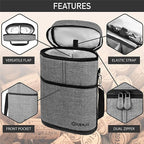 opux 2 Bottle Wine Carrier Tote, Insulated Leakproof Wine Cooler Bag, Wine - Image 4