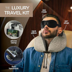 Airplane Neck Pillow Includes Travel Pillow + Airplane Phone Holder Mount + Eye - Image 4
