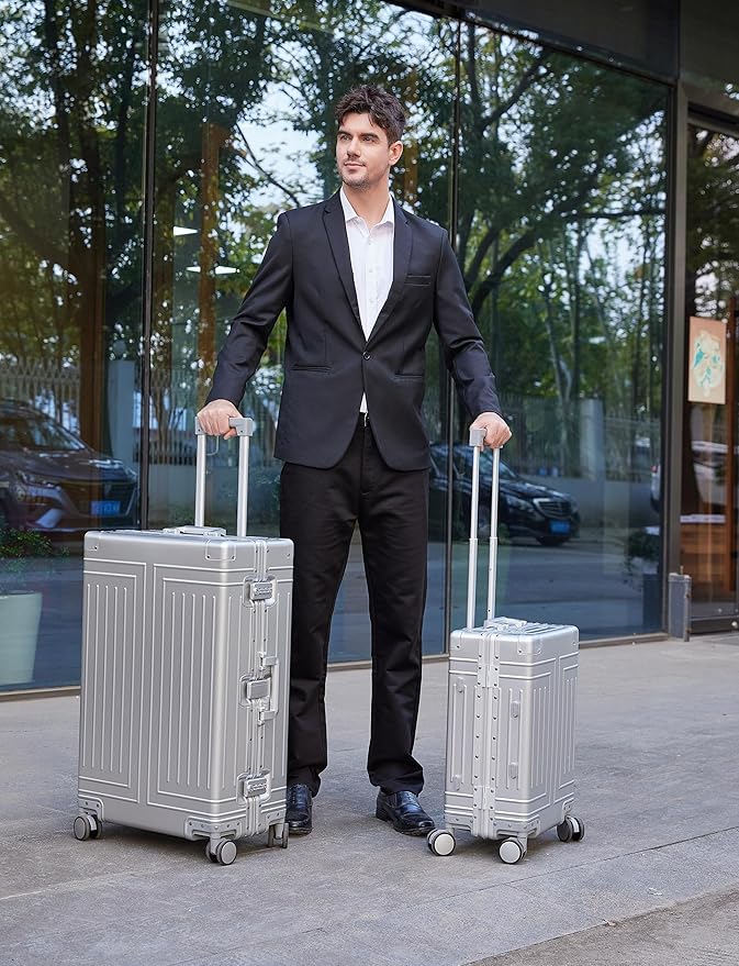 All Aluminum Magnesium Carry On Luggage，Cut from Whole Aluminum Sheet，22x14x9 - Image 4