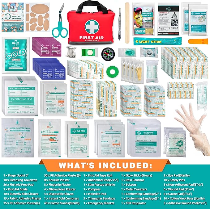 General Medi First Aid Kit -309 Pieces- Reflective Bag Design - Image 2