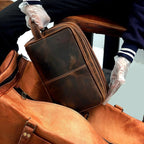 VC VINTAGE COUTURE Leather Toiletry Bag - Image 3