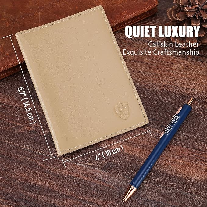 STAR VISTA Albatross Leather Travel Passport Holder, Minimalist Design - Image 2