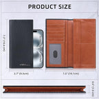 VISOUL Mens Billfold Long Checkbook Wallet Leather - Image 4