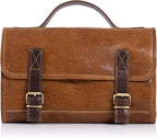KomalC Premium Buffalo Leather Hanging Toiletry Bag Travel Dopp Kit - Image 3