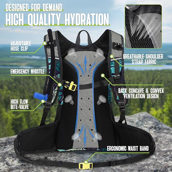 N NEVO RHINO Hydration Backpack, 18L Multipurpose Hiking Backpack - Image 4