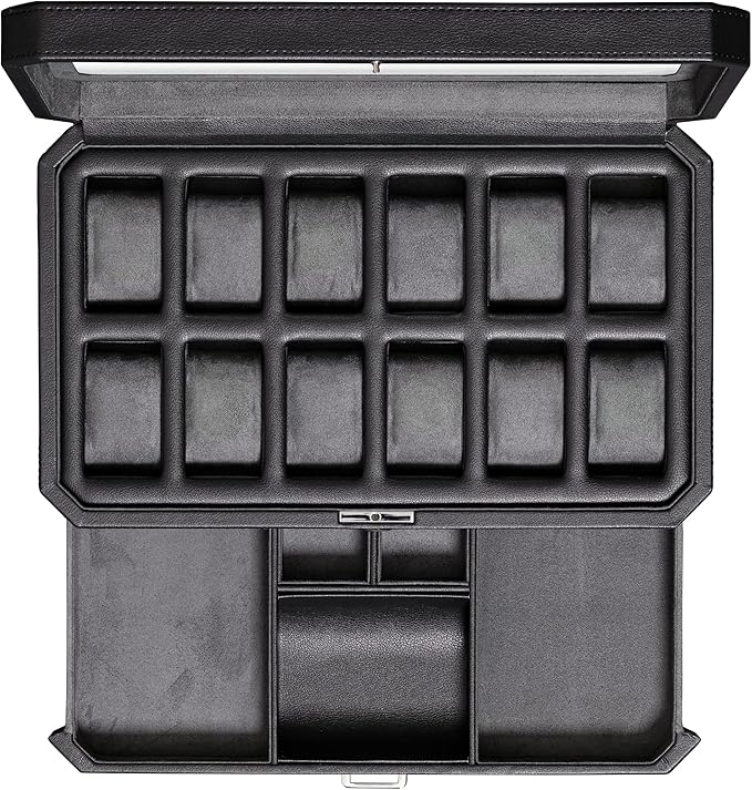 ROTHWELL 12 Slot Leather Watch Box by RothwellSanFrancisco