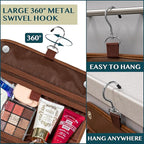PAVILIA Hanging Toiletry Bag Women Men, Foldable Cosmetic Organizer Travel Bag - Image 6