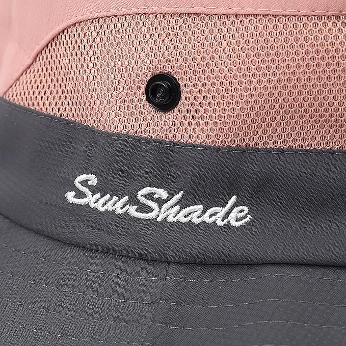 Womens Summer Sun Hat Beach Hat Wide Brim Outdoor UV Protection Hat Foldable - Image 7