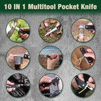 MOSSY OAK Multitool Pocket Knife, 10-in-1 Folding Pocket Knife Multitool - Image 7