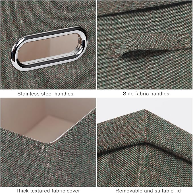 Large 17" 36 Quart Collapsible Stackable Storage Bins - Image 7