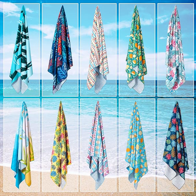 2 Pack Microfiber Beach Towel, Oversized Microfiber Pool Towel 75”x 35” - Image 8