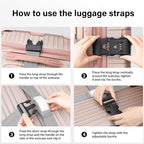 Luggage Straps, 2 Pack Adjustable Heavy Duty Cross Suitcase Straps - Image 7