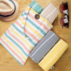 HILLFAIR Cotton Turkish Beach Towels, Quick Dry Lightweight Sand Free Peshtemal - Image 3