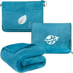 PAVILIA Travel Blanket and Pillow, Arms Opening Airplane Blankets by PAVILIA