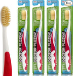 MOUTHWATCHERS Soft Flossing Toothbrushes, Value Pack of 4, Manual Toothbrush by Mouthwatchers