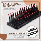200 Pcs Hair Brushes for Homeless Individually Wrapped Detangling Brush Curly Hair Brush Vent Hairbrush Comb Pp Material Curly Wavy Hair Blow Drying Styling for Shelter Hotel Woman Man, Black