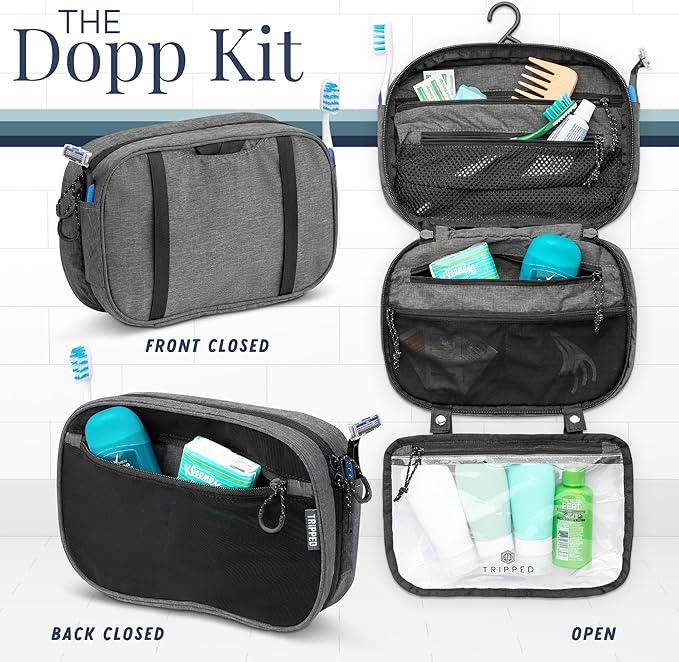 Toiletry Bag Kit Set: Hanging Travel Toiletry Bag + 311 TSA Cosmetic Liquid Bag - Image 4