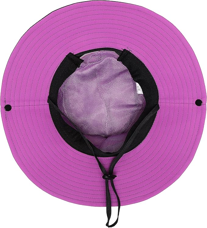 Womens Summer Sun Hat Beach Hat Wide Brim Outdoor UV Protection Hat Foldable - Image 6