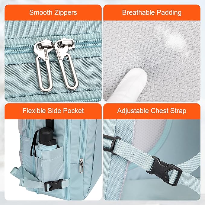 PIJUSHI Travel Backpack for Women Expandable Carry on Luggage Backpack Airline - Image 9