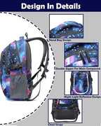 Galaxy Backpack for College Sturdy Bookbag Travel Business - Image 3