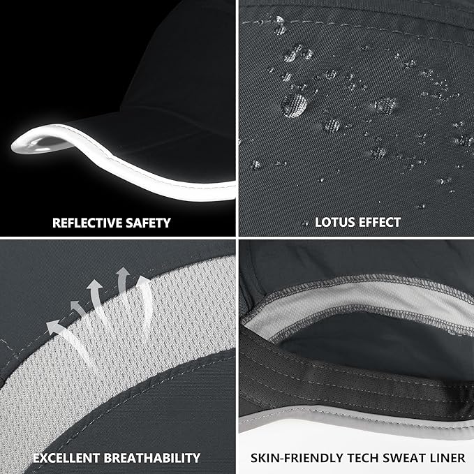 GADIEMKENSD Reflective Folding Outdoor Hat Unstructured Design UPF 50+ Sun - Image 6