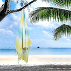 HILLFAIR Cotton Turkish Beach Towels, Quick Dry Lightweight Sand Free Peshtemal - Image 4