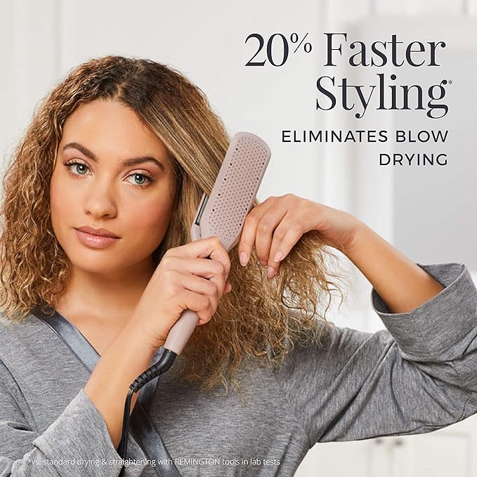 Remington Wet2Straight Hair Straightener/Flat Iron,450°F Salon High Heat,1 3/4" Inch Plates,Mauve,(Pack of 2)