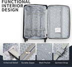 Merax Softside Luggage Set Softshell Lightweight 3 Piece Spinner Suitcase 22" - Image 7