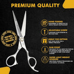 Professional Sword Hairdressing Scissors - 6.75" Precision Hair Cutting Scissors C440 Japanese Steel, Featuring Long-lasting Sharpness and an Exquisite Design