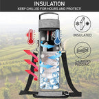 opux Wine Bag Single Bottle Carrier Tote, Insulated Wine Cooler Bag - Image 2