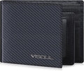 VISOUL Mens Carbon Fiber Leather Bifold Wallet by VISOUL