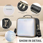 Travel Makeup Bag with Light Up Mirror, Cosmetic Artist Organizer Case with LED - Image 4