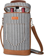 Tirrinia 2 Bottle Wine Gift Tote Carrier by Tirrinia