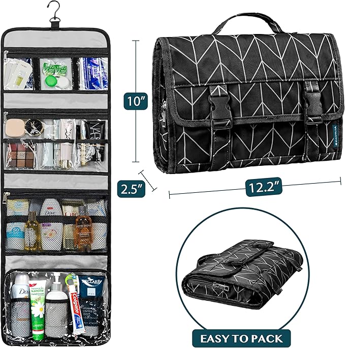 PAVILIA Travel Hanging Toiletry Bag - Image 2