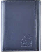 Leather Wallet for Men with RFID Blocking in Mountain Sky Blue by BullGuard