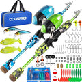 ODDSPRO Kids Fishing Pole Pink, Portable Telescopic Fishing Rod and Reel Combo by ODDSPRO