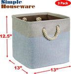 SIMPLE HOUSEWARE Fabric Storage Cubes, 3 Pack - Image 5