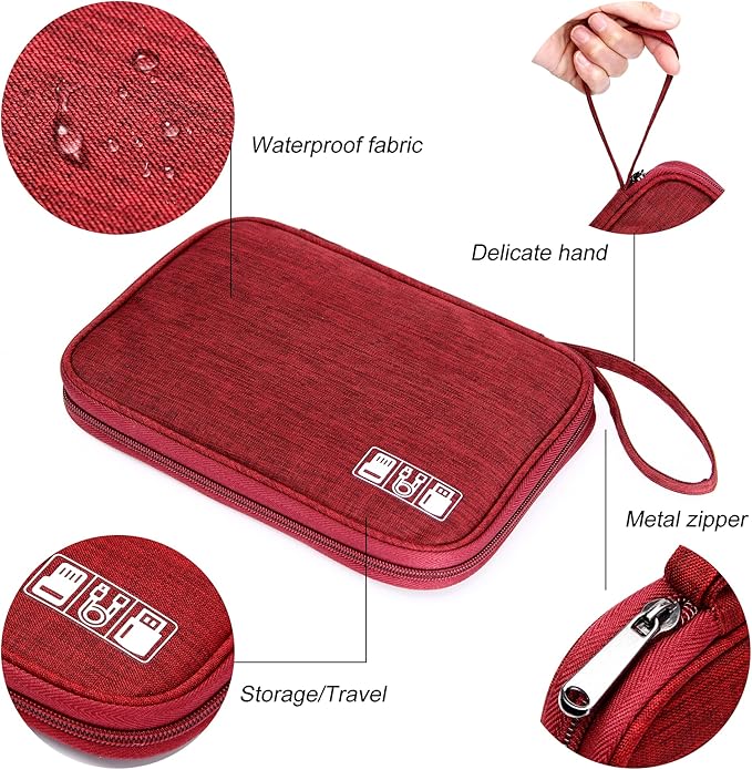 CILLA Travel Cord Organizer Case, Portable Waterproof Storage Bag - Image 4