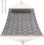 ANOW Outdoor Hammock with Spreader Bars and Detachable Pillow, 2 Person Hammock by ANOW