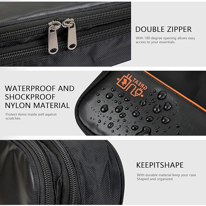 Electronics Accessories Organizer Bag, Waterproof Double LayerTravel Cable - Image 5