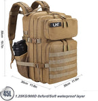 LHI Military Tactical Backpack for Men and Women 45L Army 3 Days Assault Pack - Image 3