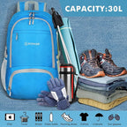 ZOMAKE Lightweight Packable Backpack 30L, Foldable Hiking Backpacks Water - Image 3