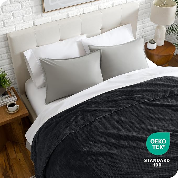 Bare Home Textured Fleece Blanket - Image 5