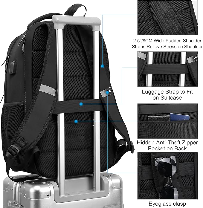 Backpack, Laptop Backpack, Carry on Backpack, Durable TSA Friendly Business - Image 5