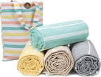 HILLFAIR Cotton Turkish Beach Towels, Quick Dry Lightweight Sand Free Peshtemal by HILLFAIR