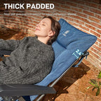 EVER ADVANCED Folding Padded Camping Chair 4 Positon Adjustable Recliner - Image 8