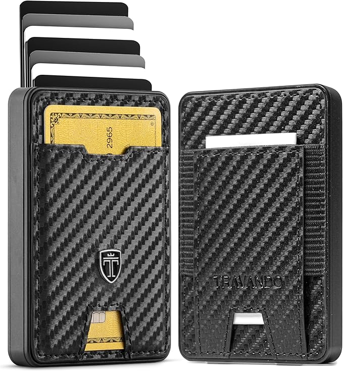 TRAVANDO Swype Slim Wallet for Men Metal RFID Blocking Mens Wallet Card Case by TRAVANDOWallets