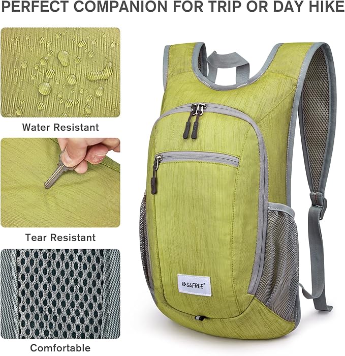 G4Free 10L/15L Hiking Backpack Lightweight Packable Hiking Daypack Small Travel - Image 4